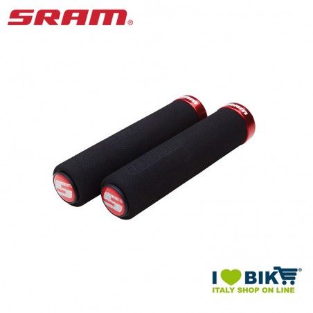 Soft knob for GripShift 129mm black with red collar + caps Sram - 1