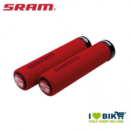 Soft knob for GripShift 129mm red with black collar + caps Sram - 1