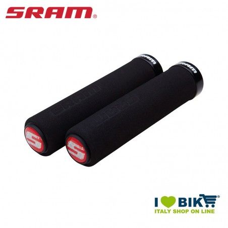 Manopola soffice per GripShift 129mm nero con collarino nero + tappi Sram - 1