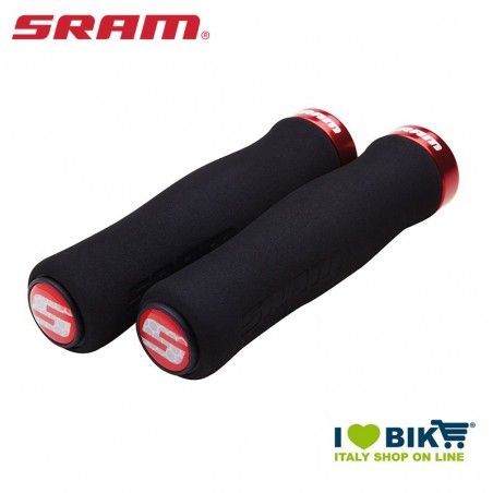 Soft knob for GripShift 129mm black with red collar and caps Sram - 1