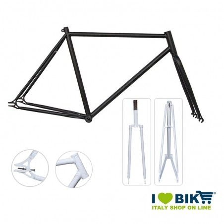 Telaio Fixed - 50 con congiunzioni nero opaco  - 1