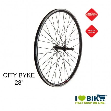 Rear Wheel 28 City-Bike V24 Black Hubs On bearings  - 1