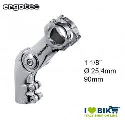 Aluminium Handlebar stem 90mm, Ø 25,4 mm Ergotec Octopus Silver Ergotec - 1