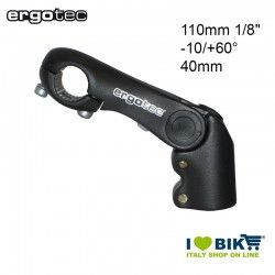 Aluminium Handlebar MTB stem 110mm, Ø 28,6 mm Ergotec Kobra Vario 40mm Black Ergotec - 1