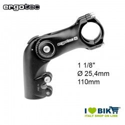 Attacco in alluminio 110mm, Ø 25,4mm Ergotec Octopus 50 nero Ergotec - 1