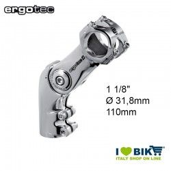 Aluminium Handlebar stem Ø 31,8mm 110mm Ergotec Octopus 50 Silver Ergotec - 1