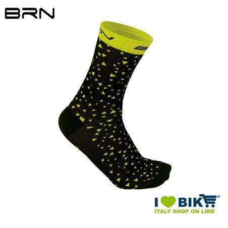 Cycling socks BRN Triangle Black/Yellow Fluo BRN - 1
