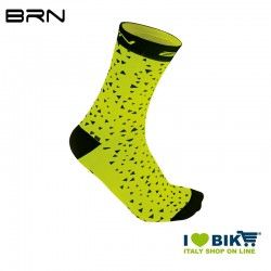 Cycling socks BRN Triangle Yellow Fluo/Black BRN - 1