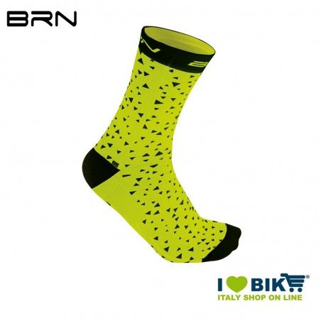 Calzini Ciclismo BRN Triangle Giallo Fluo/Nero BRN - 1