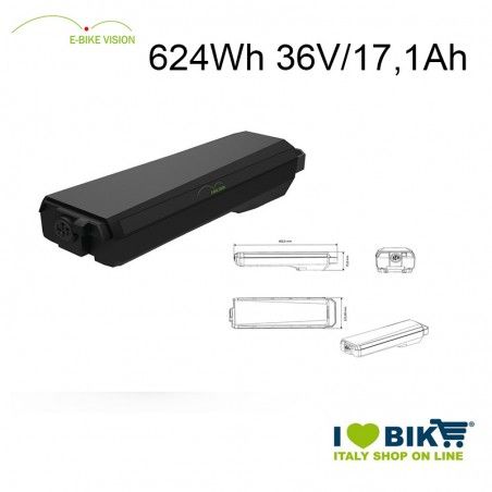 Batteria portapacchi E-Bike Vision 624Wh compatibile Bosch EBike Vision - 1