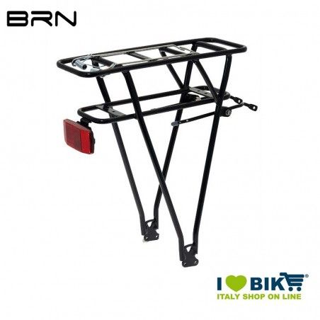 Portapacco/porta batteria 26-28 posteriore comp. Shimano alluminio nero  - 1