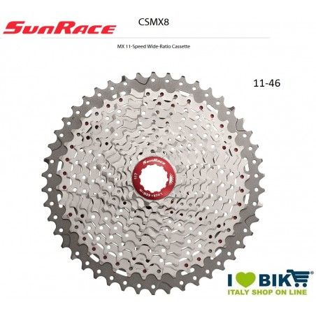 Pacco Pignoni 11 V 11-46 Sunrace Light Silver MX8  - 2