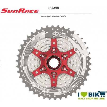 Cassetta 11V Sunrace 11/50 MTB light silver MX8 BIKE PARTS - 2