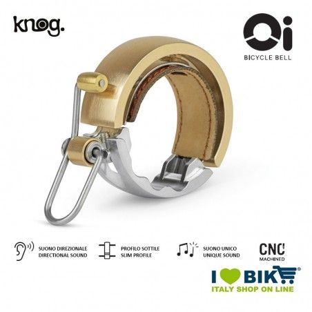 Campanello 23,8-31,8 mm, Knog Oi Luxe Large, Oro Knog - 1