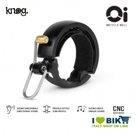 Bike Bell 23,8 - 31,8 mm, Knog Oi Luxe Large, Matte Black Knog - 1