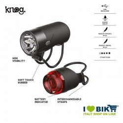 Kit Led Light Front + Rear 250lumen+10lumen Knog PLUG Knog - 1 2