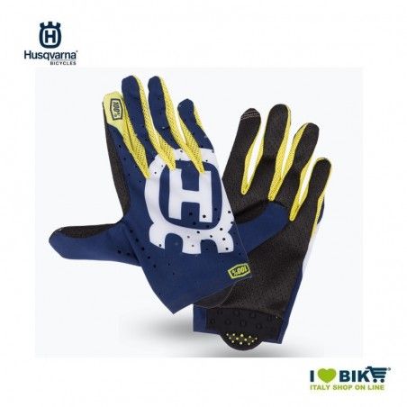 Husqvarna Guanti Estivi Lunghi REMOTE Blu/Giallo  - 1