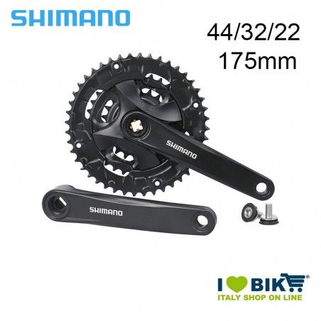 Guarnitura Shimano 44/32/22 175mm 9V perno quadro con batticatena Shimano - 1