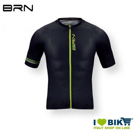 Maglia Uomo BRN Cross Road Manica Corta Nero giallo fluo BRN - 1