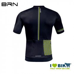 BRN Cross Road cycling short sleeve jersey man black yellow fluo BRN - 1 2