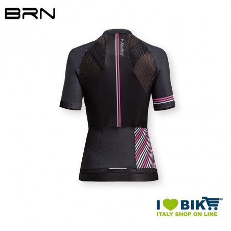 Maglia BRN Cross Road Manica Corta Donna nera fuxia fluo BRN - 2