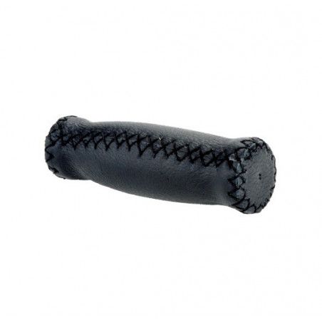 Couple knobs in black leather Classic  - 1