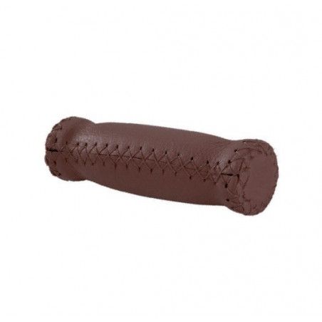 knobs Pair brown leather Classic  - 1