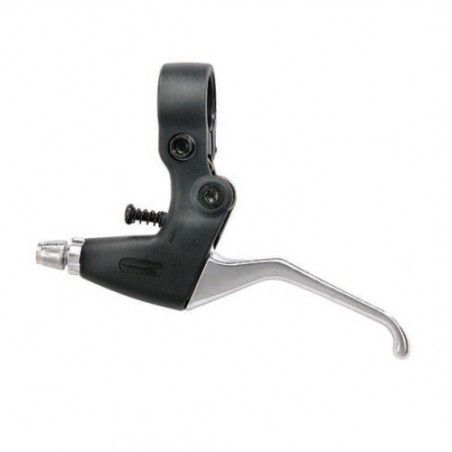 Pair MTB brake levers in aluminum and plastic black / silver  - 1