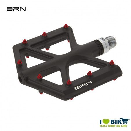 Pair of BRN Carbon Kite pedals Black Pin Red BRN - 1