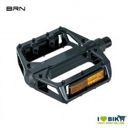 Coppia Pedali in alluminio Pro nero con perno grosso 9/16  - 1