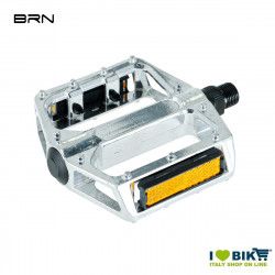 Coppia Pedali in alluminio Pro Silver con perno grosso 9/16  - 1