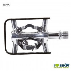 Pair of Dual Function pedals on bearings Silver  - 1 2
