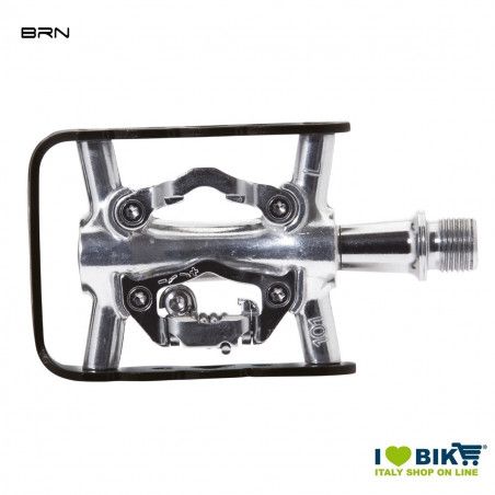 Pair of Dual Function pedals on bearings Silver  - 2