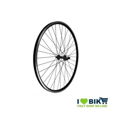 Ruota 28 City-Bike anteriore Nera Mozzo su cuscinetti  - 1