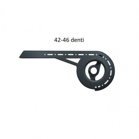 Black steel casing for single crankset 42-46 teeth  - 1