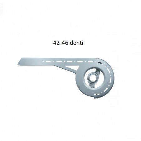 Silver steel casing for single crankset 42-46 teeth  - 1