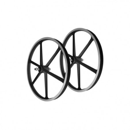 Fixed 20 black bmx-graziella 5-spoke wheels RMS - 1