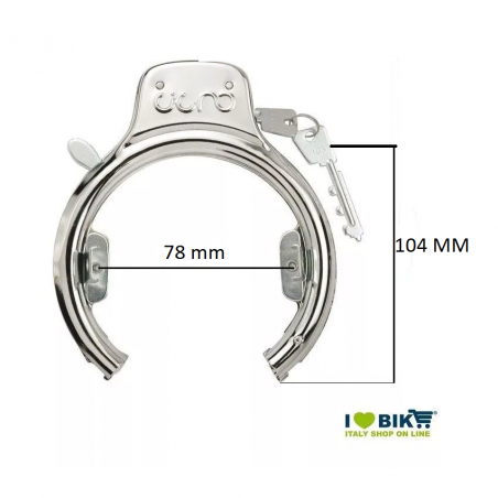 Padlock large chrome Swan America  - 1