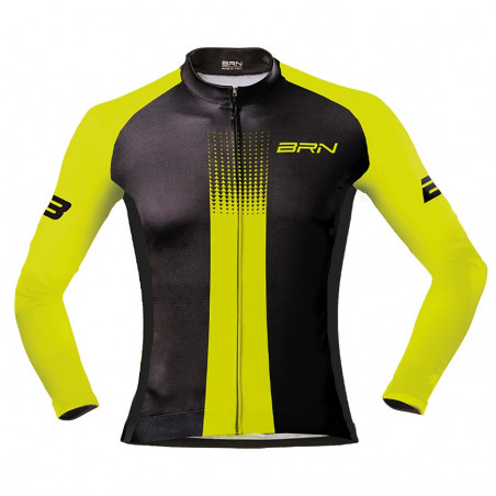 Maglia BRN Manica Lunga Uomo nera/fluo gialla BRN - 1