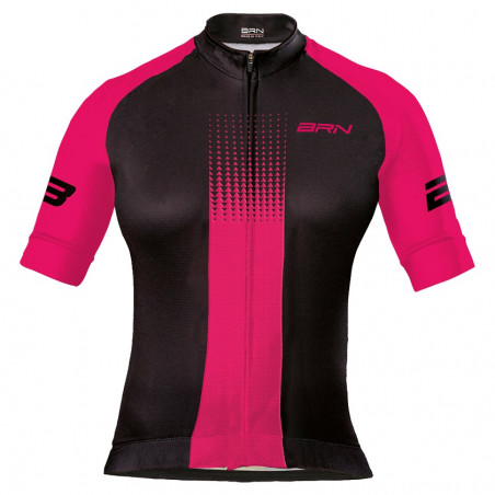 Maglia BRN Manica Corta Donna  nera/fuxia fluo BRN - 1