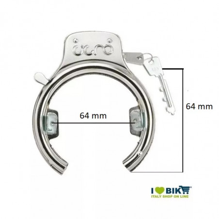 Lucchetto Cigno America piccolo cromato con fascette 16 mm  - 1