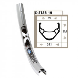 Cerchio in alluminio X-Star 19 Diametro 20 Silver  - 1