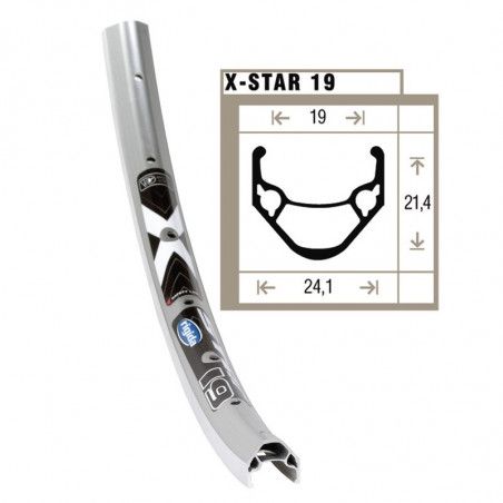 Cerchio in alluminio X-Star 19 Diametro 20 Silver  - 1