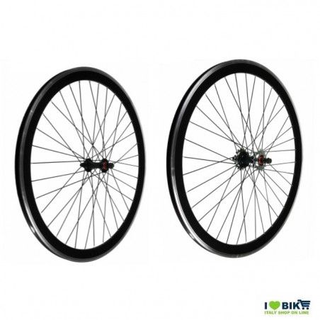 Ruote Fixed 28 36 raggi Mozzi con sfere colore nero Opaco RMS - 2
