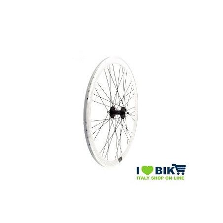 Ruote Fixed 28 36 raggi Mozzi su cuscinetti colore Bianco RMS - 1