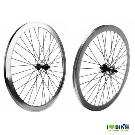 Wheels Fixed 28 36 spokes Hubs with balls colour Silver Natura RMS - 1
