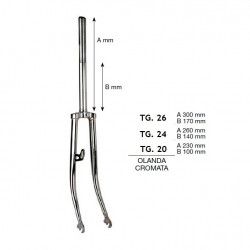 Forcella Olanda 26 Cromata 1 pollice  - 1