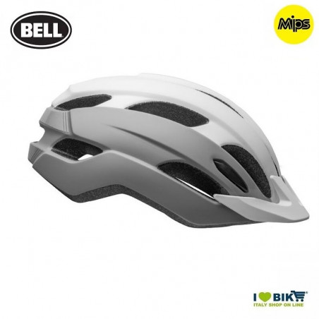BELL TRACE MATTE WHITE/SILVER MIPS  - 1