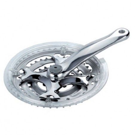 Aluminum Crank City-Bike 28-38-48 silver (R + L)  - 1