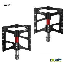 Pair of BRN Flat CNC- Carbon 8 pin Red pedals BRN - 1